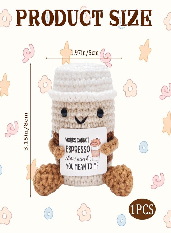 FFZDENA Crochet Toys, Handmade Coffee Cup Crochet Doll, Cute Soft Toy for Office Desk Decor, Baby Nursery, or Emotional Gifts, Unique Crochet Gifts for Adults and Kids - Image 2